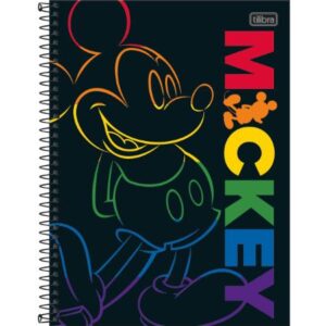 Caderno Universitário 1 Matéria Mickey Rainbow - Tilibra