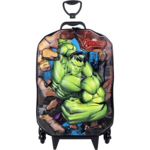 Mochila De Rodinha Tripla Malinha 3d Hulk Marvel MaxToy