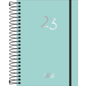 Agenda Espiral Diária Neon M6 2023 - Tilibra - Turquesa