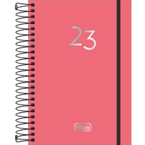 Agenda Espiral Diária Neon M6 2023 - Tilibra - LARANJA