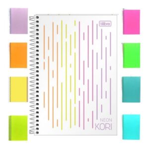 Caderno Espiral 1/4 Sem Pauta Neon Kori 80fls - Tilibra