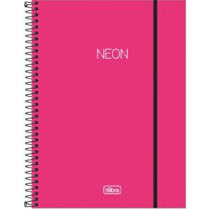 Caderno Universitário Espiral 10 Materias Neon Pink - Tilibra