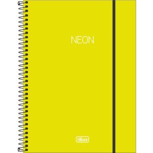 Caderno Espiral 10 Matérias Neon Verde Limão - Tilibra