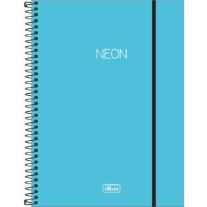 Caderno Universitário Espiral 1 Materia Neon Azul - Tilibra