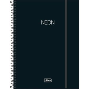 Caderno Universitário Espiral 1 Materia Neon Preto - Tilibra