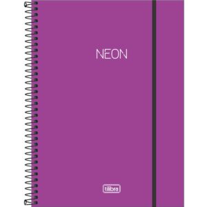 Caderno Universitário Espiral 1 Materia Neon Roxo - Tilibra