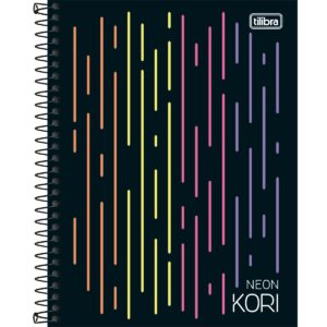 Caderno Colegial 1 Materia Neon Kori 80fls - Tilibra