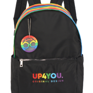 Mochila De Costas Preta Rainbow Up4You Luxcel - Ms46169
