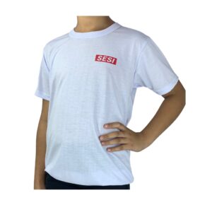 Camiseta Manga Curta Uniforme Escolar Sesi Infantil